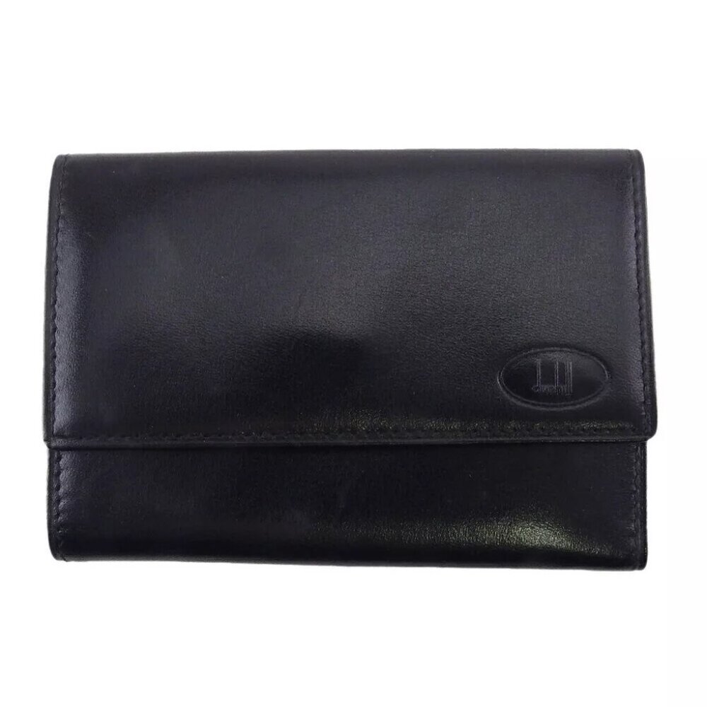 DUNHILL Key Case Long Tail Logo Leather Authentic Used